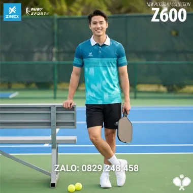Áo Cầu Lông, Pickleball Zinex - Z600 - Nam