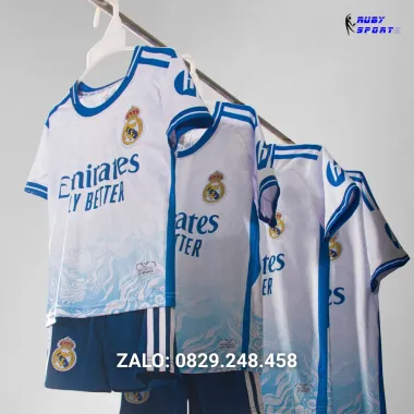Quần Áo Bóng Đá CLB - REAL MADRID - Trẻ em - Size 5 (25-30kg)