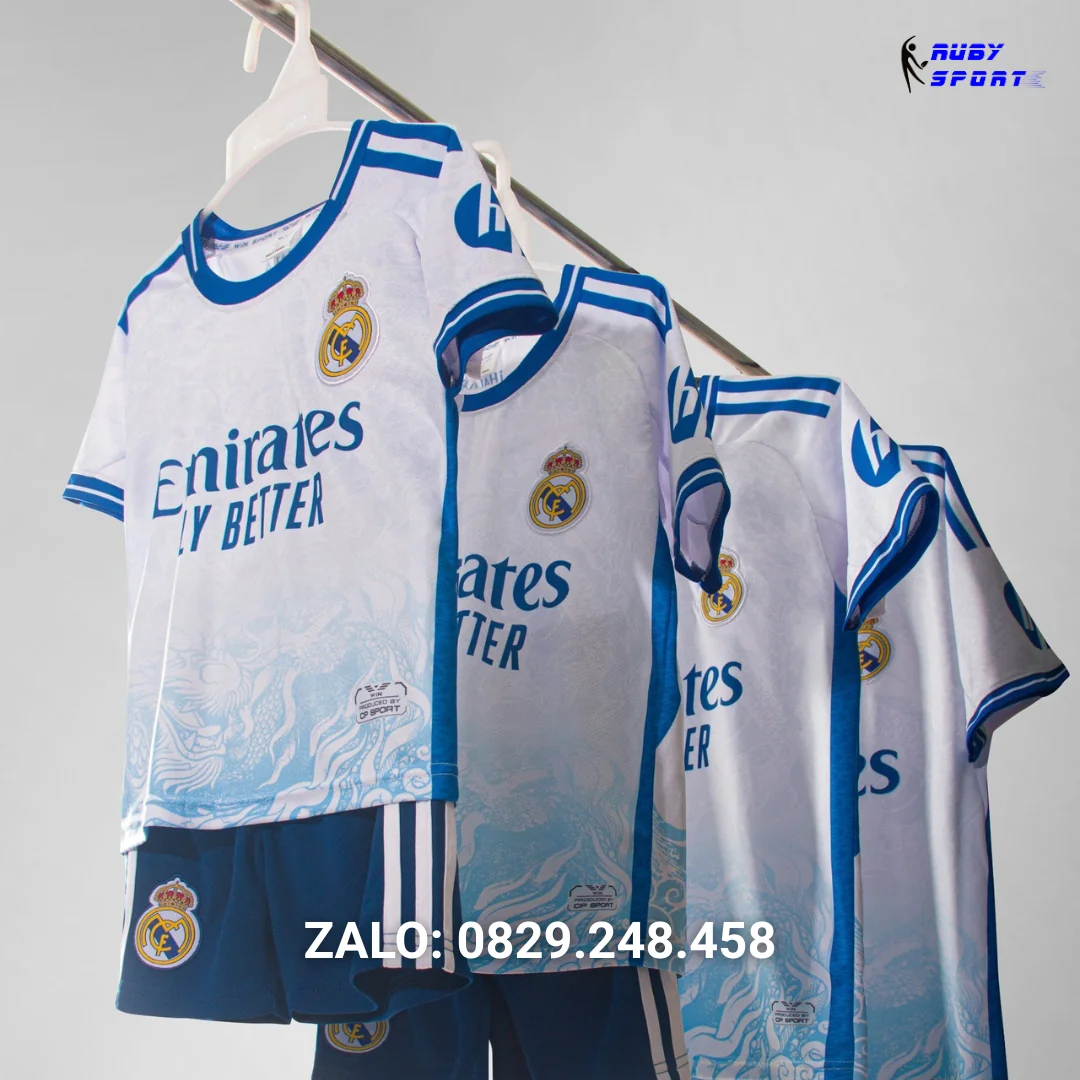 Quần Áo Bóng Đá CLB - REAL MADRID - Trẻ em - Size 5 (25-30kg)